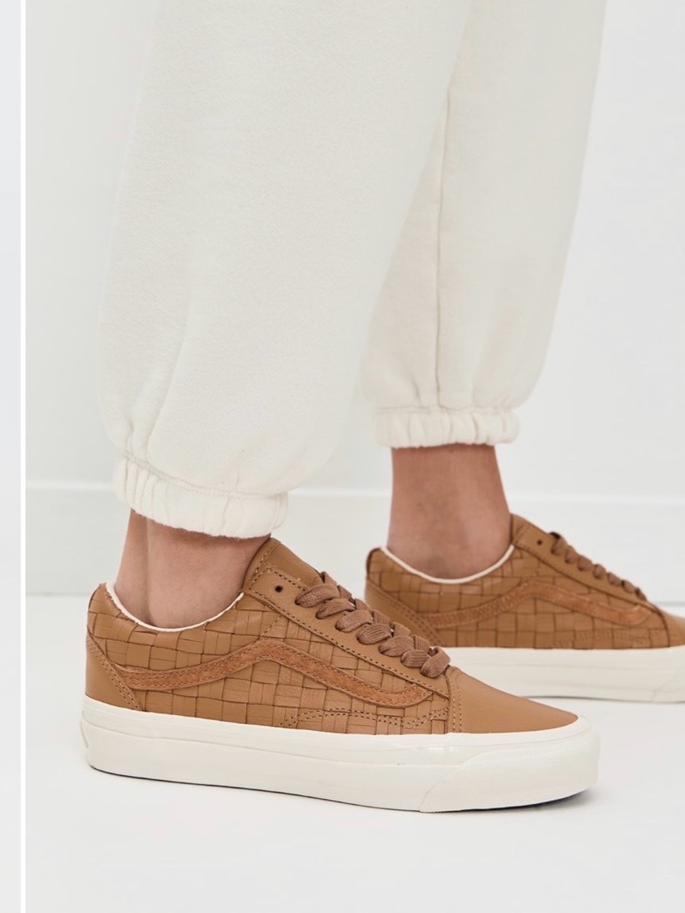 Vans LX Old Skool Woven Low Top Sneakers in Brown